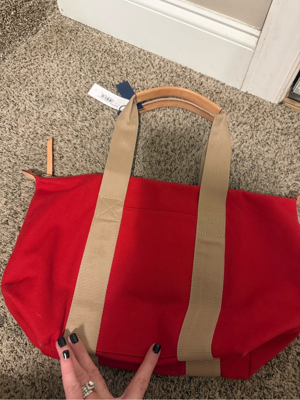 Dooney & Bourke Red Canvas carryall 28 - Picture 4 of 5